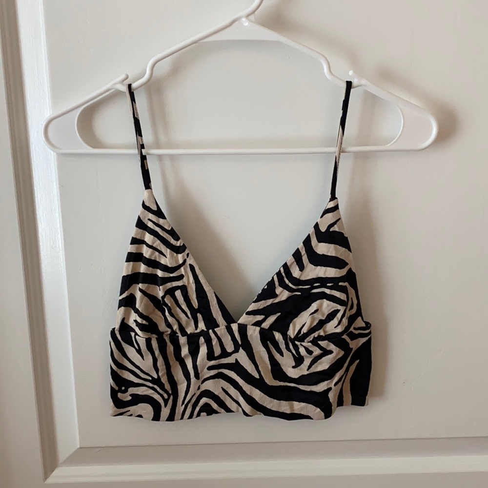 Zara Zebra Bralette Top